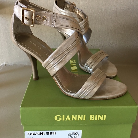 Gianni Bini Shoes - Beautiful gold strapped heels